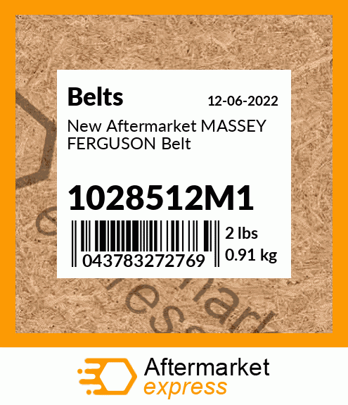 New Aftermarket MASSEY FERGUSON Belt 1028512M1