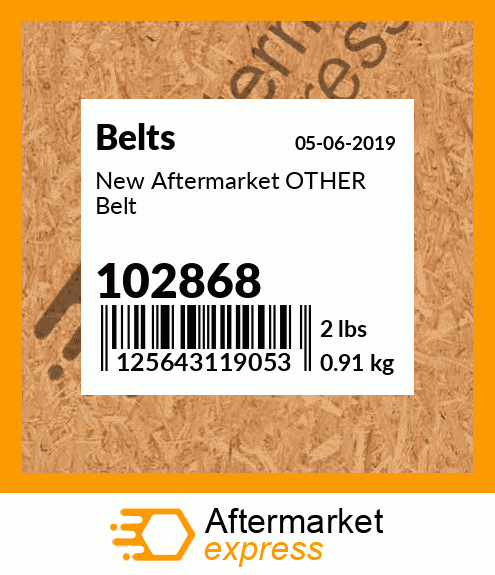 New Aftermarket OTHER Belt 102868