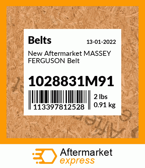 New Aftermarket MASSEY FERGUSON Belt 1028831M91