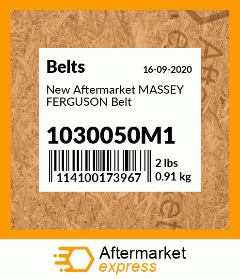 New Aftermarket MASSEY FERGUSON Belt 1030050M1