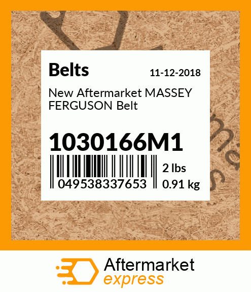 New Aftermarket MASSEY FERGUSON Belt 1030166M1