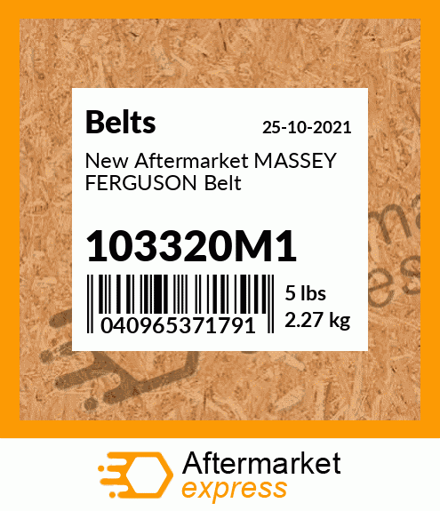New Aftermarket MASSEY FERGUSON Belt 103320M1