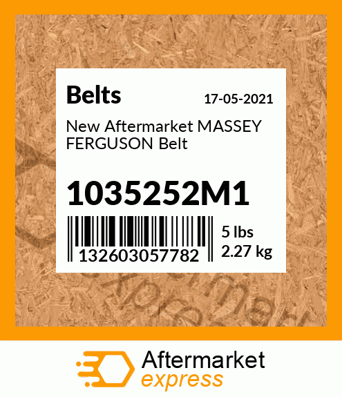 New Aftermarket MASSEY FERGUSON Belt 1035252M1