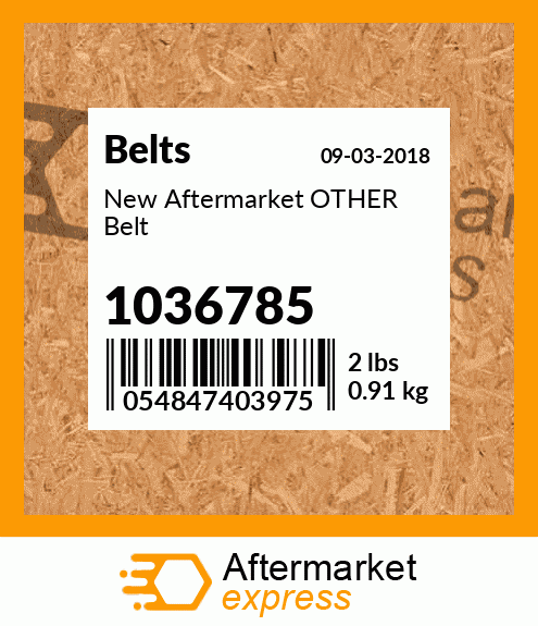 New Aftermarket OTHER Belt 1036785