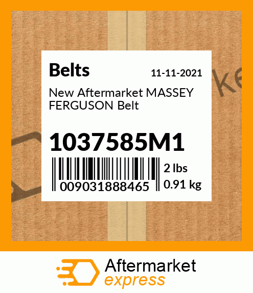 New Aftermarket MASSEY FERGUSON Belt 1037585M1