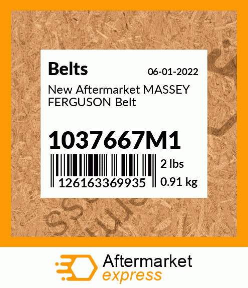 New Aftermarket MASSEY FERGUSON Belt 1037667M1