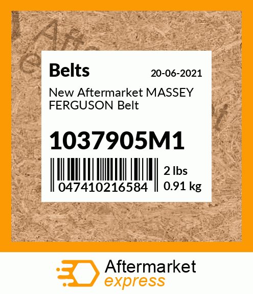New Aftermarket MASSEY FERGUSON Belt 1037905M1