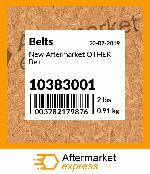 New Aftermarket OTHER Belt 10383001