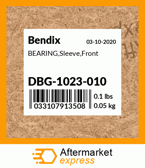 BEARING,Sleeve,Front DBG-1023-010