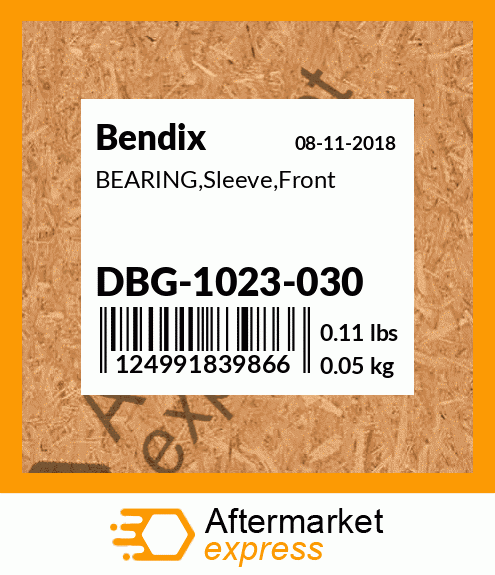 BEARING,Sleeve,Front DBG-1023-030