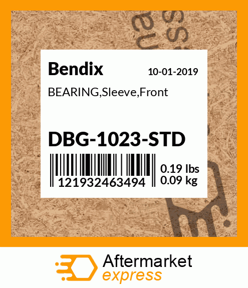 BEARING,Sleeve,Front DBG-1023-STD