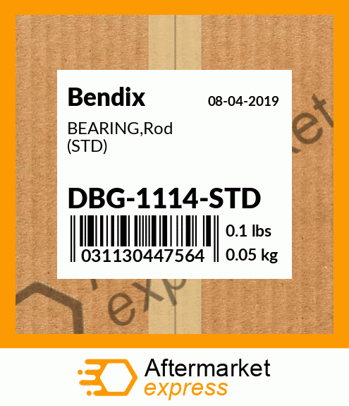 BEARING,Rod (STD) DBG-1114-STD