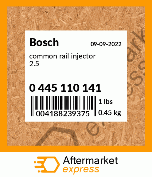common rail injector 2.5 0 445 110 141