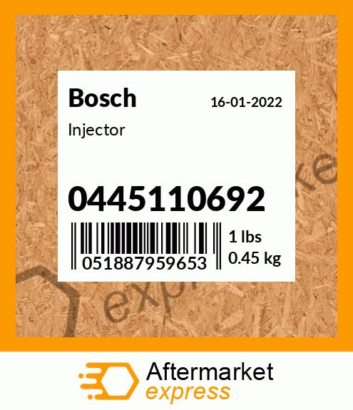 Injector 0445110692