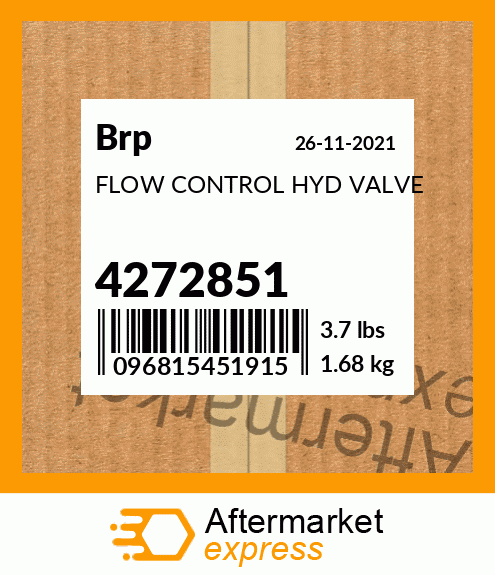 FLOW CONTROL HYD VALVE 4272851