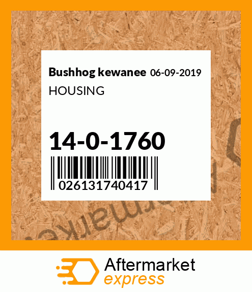 HOUSING 14-0-1760