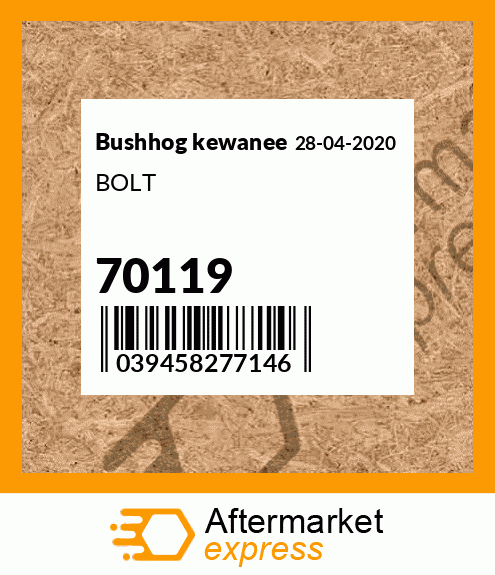 BOLT 70119