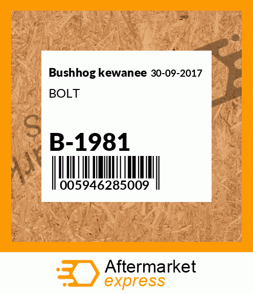 BOLT B-1981