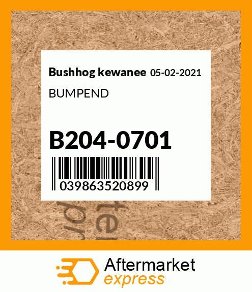 BUMPEND B204-0701