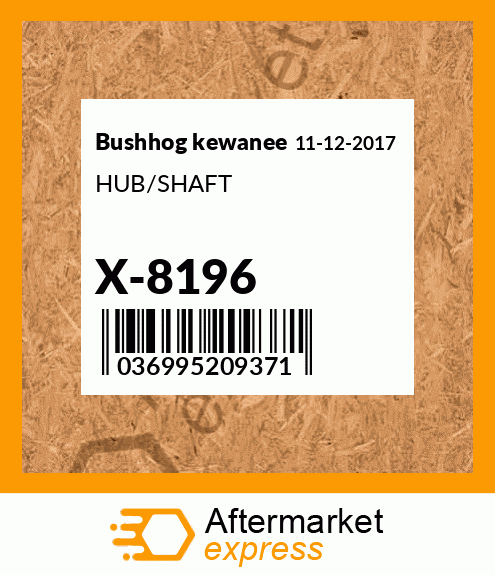 HUB/SHAFT X-8196