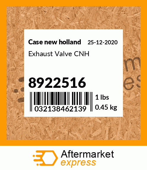 Exhaust Valve CNH 8922516
