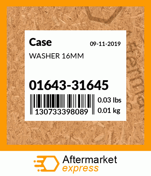 WASHER 16MM 01643-31645