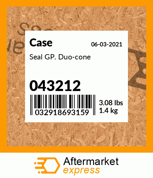 Seal GP. Duo-cone 043212