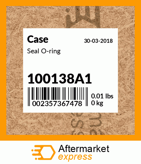 Seal O-ring 100138A1