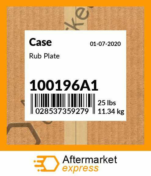 Rub Plate 100196A1