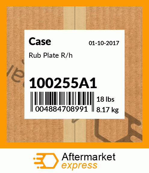 Rub Plate R/h 100255A1