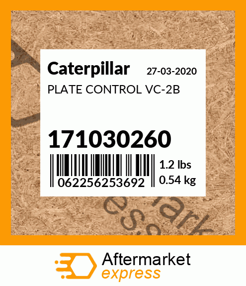 PLATE CONTROL VC-2B 171030260