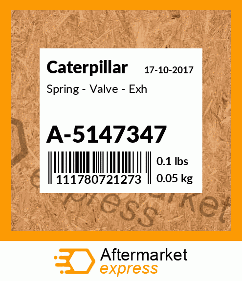 Spring - Valve - Exh A-5147347