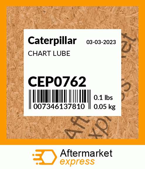 CHART LUBE CEP0762