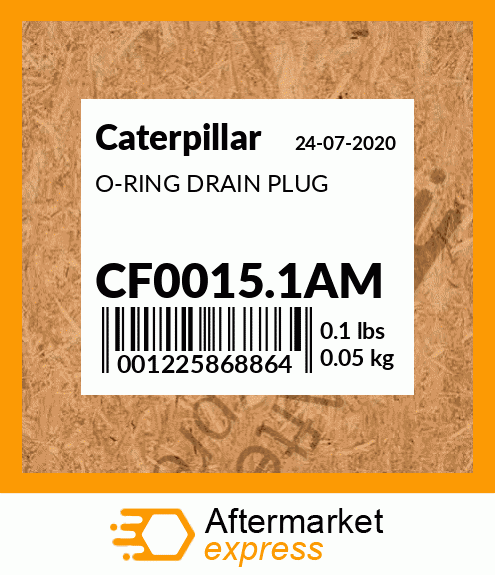 O-RING DRAIN PLUG CF0015.1AM