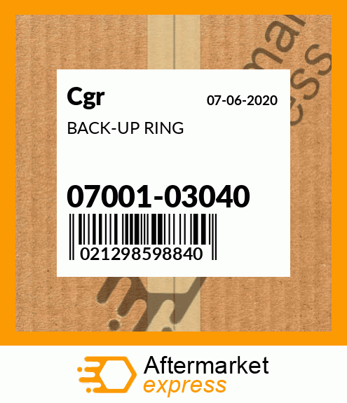 BACK-UP RING 07001-03040