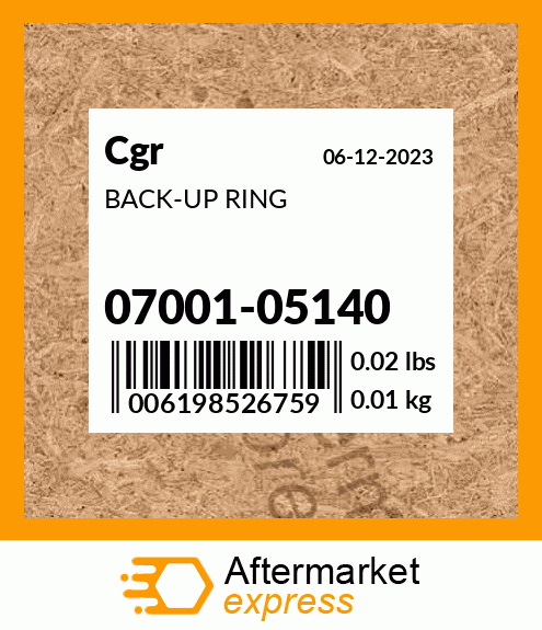 BACK-UP RING 07001-05140