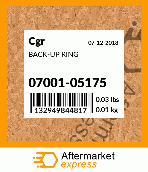 BACK-UP RING 07001-05175