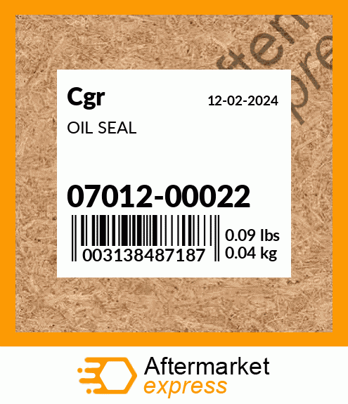 OIL SEAL 07012-00022