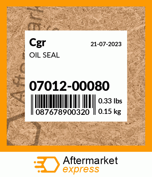OIL SEAL 07012-00080