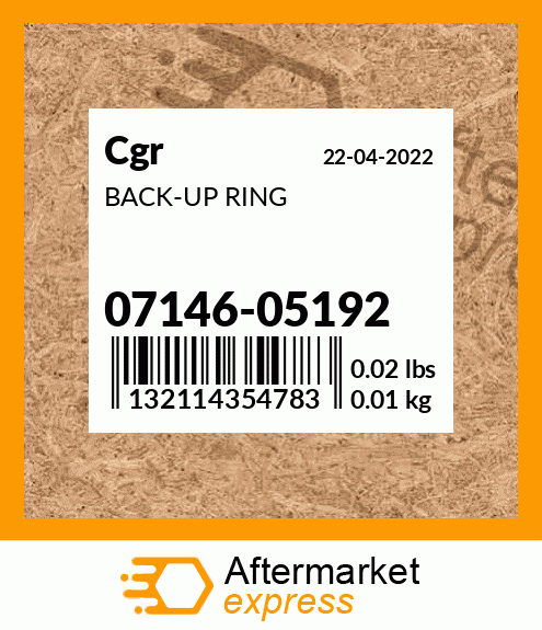 BACK-UP RING 07146-05192