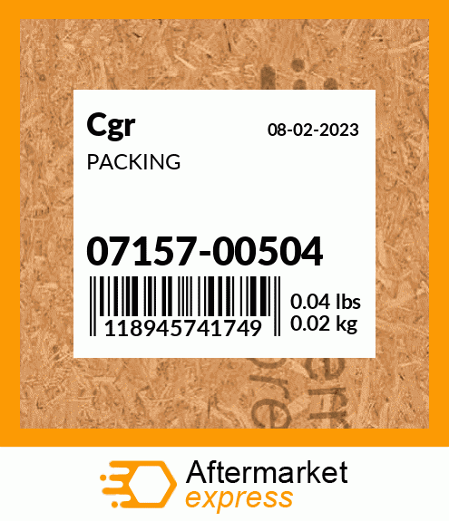 PACKING 07157-00504