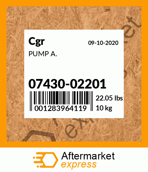 PUMP A. 07430-02201