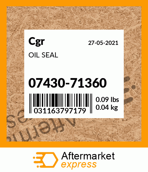 OIL SEAL 07430-71360