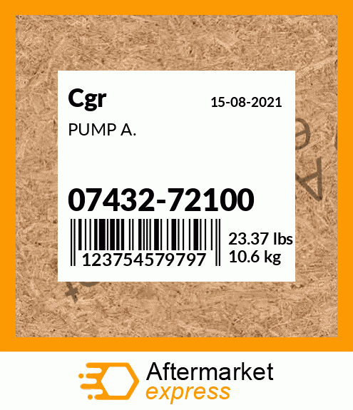 PUMP A. 07432-72100