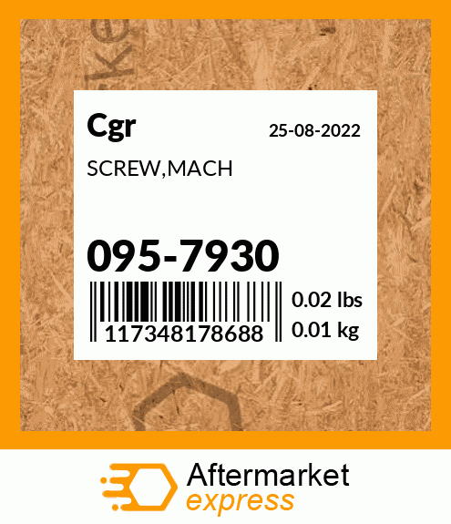 SCREW,MACH 095-7930