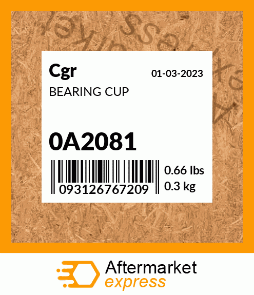 BEARING CUP 0A2081