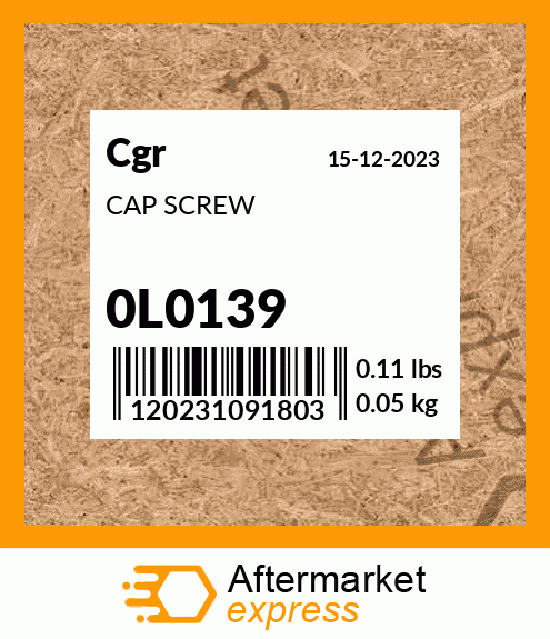 CAP SCREW 0L0139