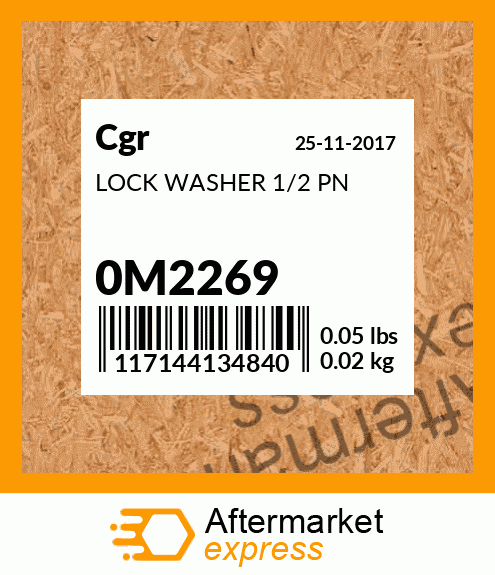 LOCK WASHER 1/2 PN 0M2269