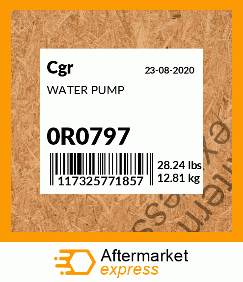 WATER PUMP 0R0797