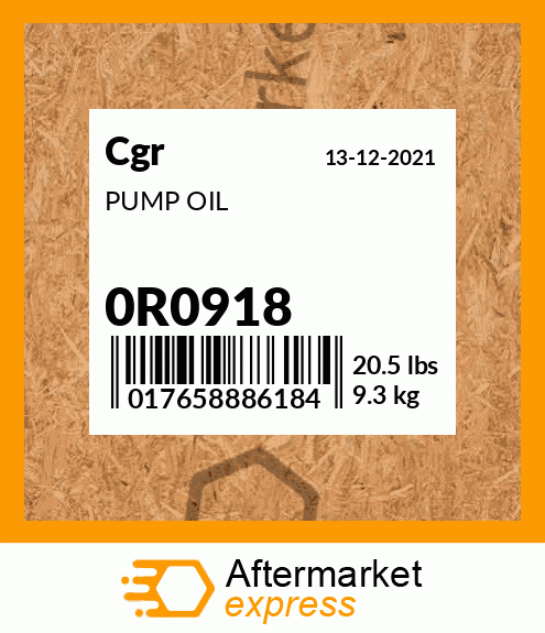 PUMP OIL 0R0918
